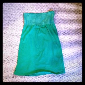 Green short dress or swim cover