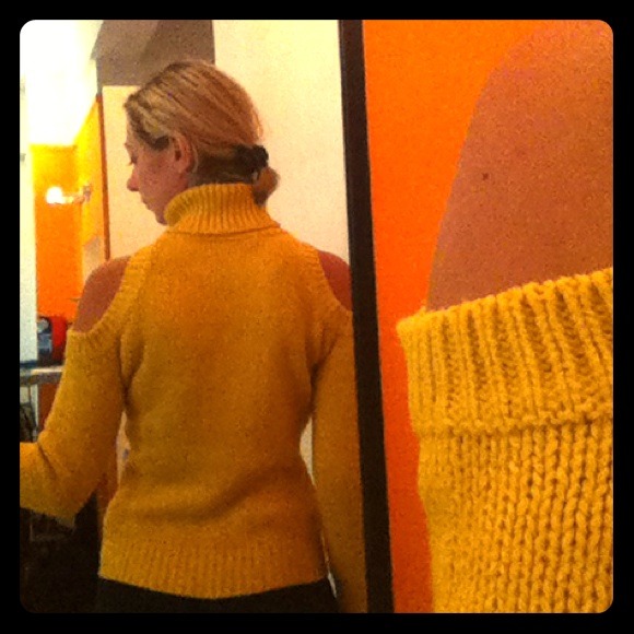 Mustard armless sweater! One of a kind!