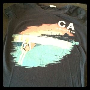 Navy blue hollister shirt