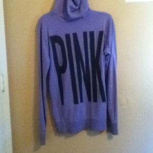Pink zip up boyfriend hoodie
