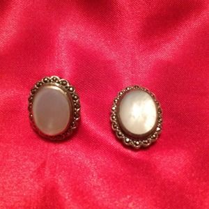 Sterling Silver and Mother of Pearl Earrings.