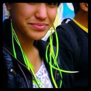 Neon green genuine feather earrings - long! 10 in.