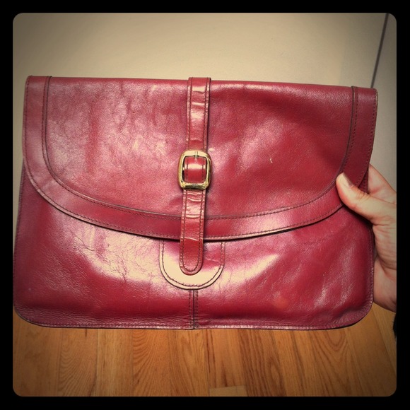 Vintage Burgundy Clutch