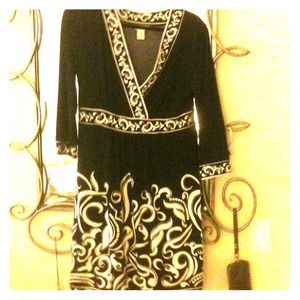 Black and white designed dress