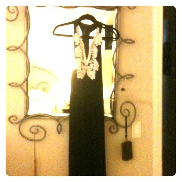 Navy maxi dress
