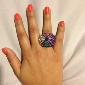 BEBE multi color ring $20