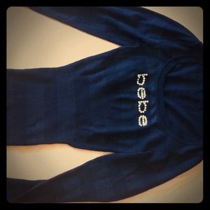 Bebe rhinestone logo sweater size S