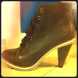 Brown bootie heels (obo)