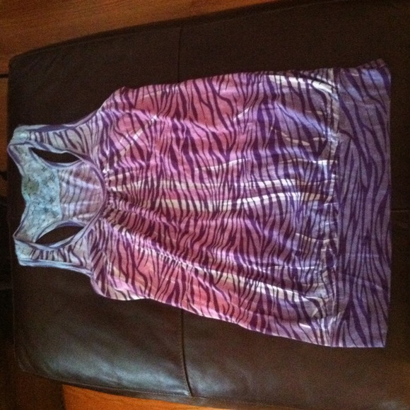 💢SOLD💢Forever 21 zebra ombré racer back tank