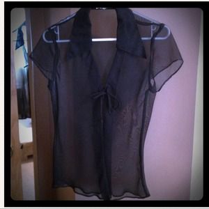 REDUCED! Black see through blouse