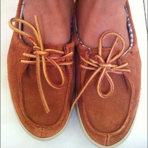 Vans brown slip- on shoes