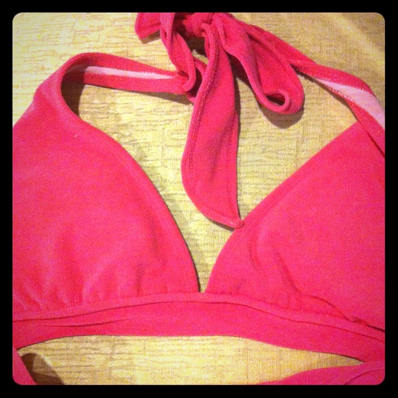 Juicy Couture terry cloth halter bikini top M