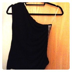 Studded one shoulder top ❌ON HOLD❌