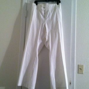 White Cotton Pants by Old Navy