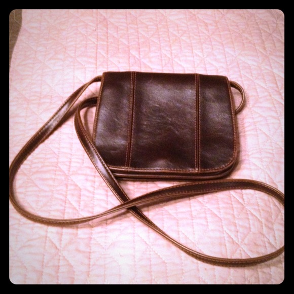 Little brown leather purse