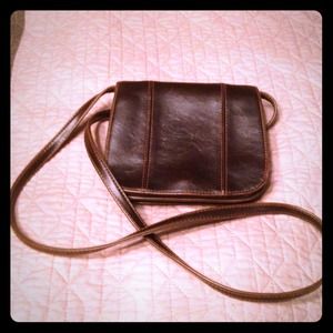 Little brown leather purse