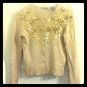 Gold sequin cardigan
