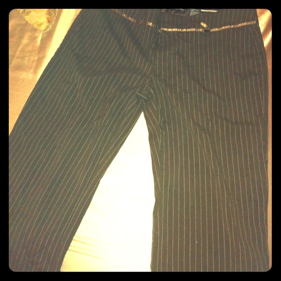Professional brown pin-striped slacks