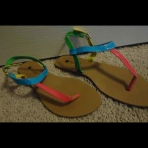 Colorful strappy sandals