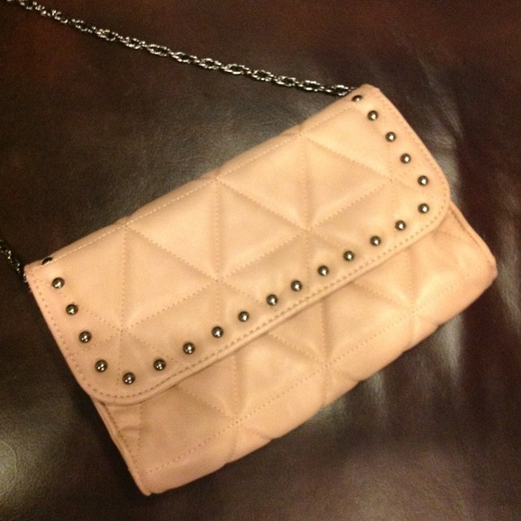 Pink-ish Tan Studded Crossbody
