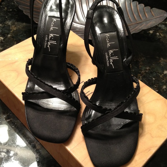 Nicole Miller Satin Sandals