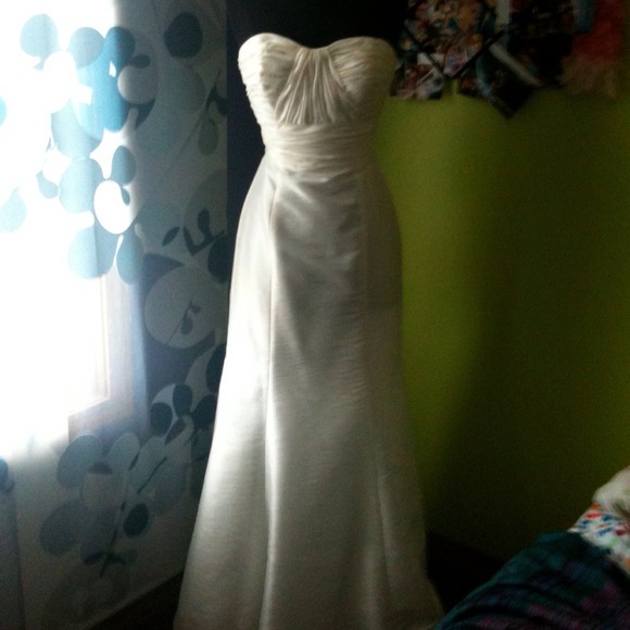 SOLD.....White full length dress