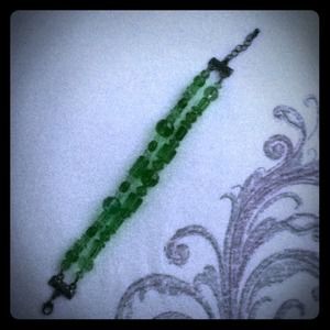 Double strand glass bead bracelet