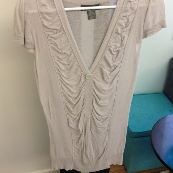 Light gray linen boutique sweater