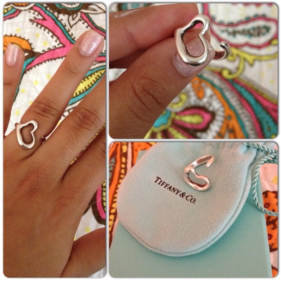 Tiffany Else Peretti Open Hear Ring. Size 6