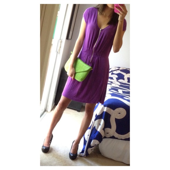 Velvet Dresses & Skirts - Purple Zipper Dress