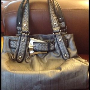 Large Silver Hobo style bag