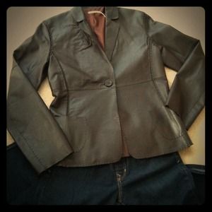 ✨Reserved!✨Max Studio brown leather jacket!