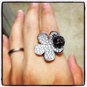 Cubic Zirconia Flower Ring