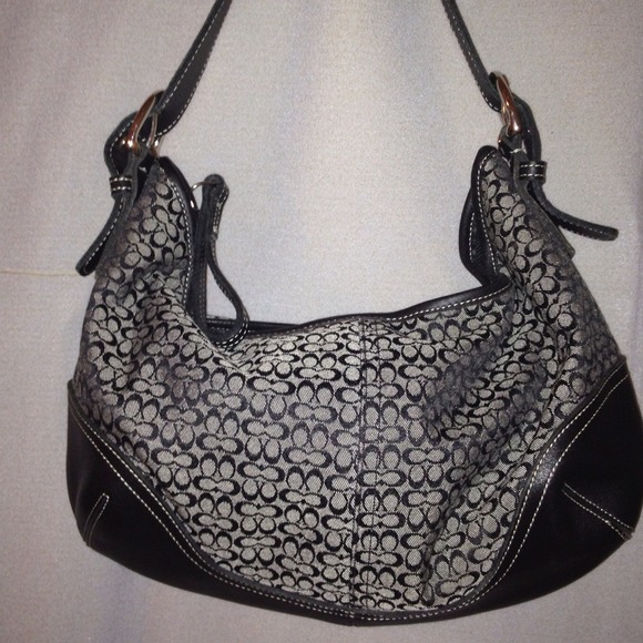 Coach and Nine West Accessories - Coach Handbag Black and Navy Nine West Pump