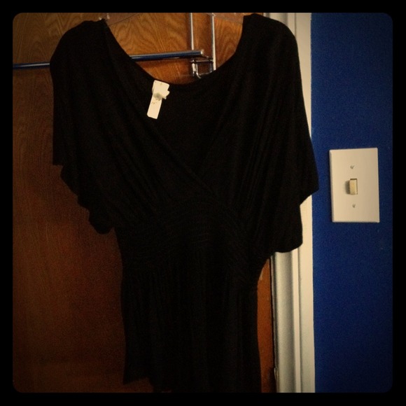 Black baby doll blouse