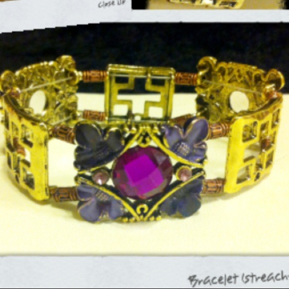 Purple n gold fashion bracelet.