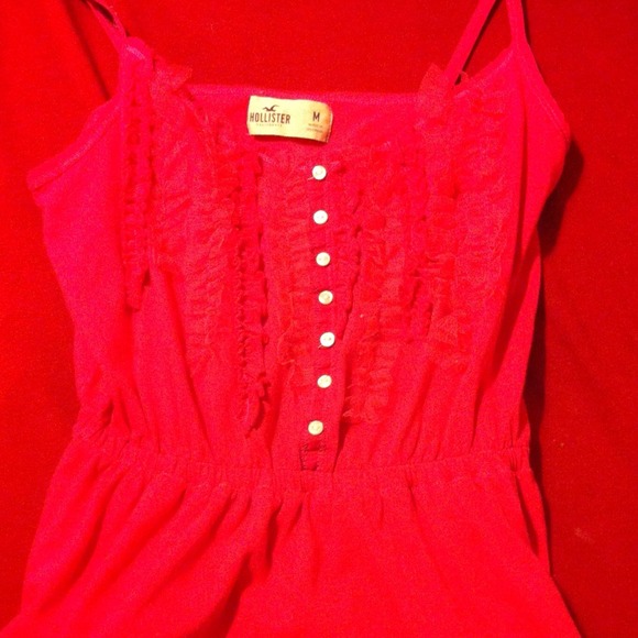 pink laced spaghetti strapp
