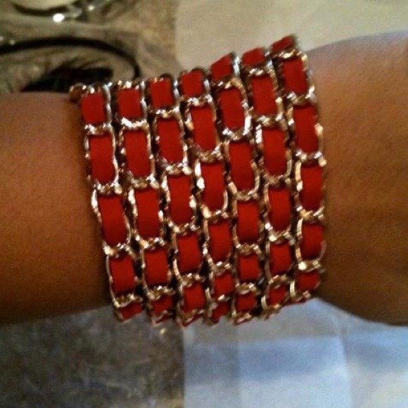 💎Stunning Red 💋Leather Bracelet💎 - Picture 2 of 4