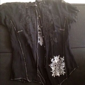 Black Mur Mur shirt!  100% Silk