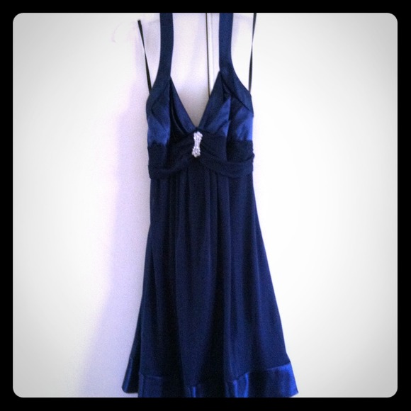 Dark blue banquet dress