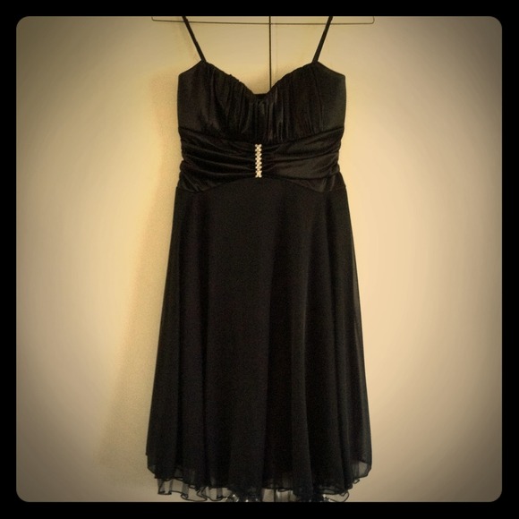 Simple black dress.