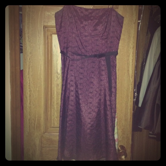 Black and pink eyelet dress