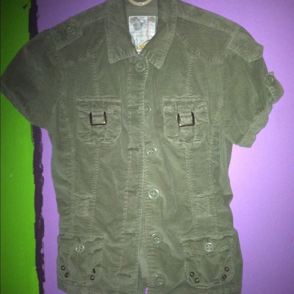 Plugg Short Sleeve Button Up Jacket