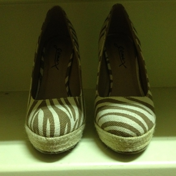 Zebra print heels