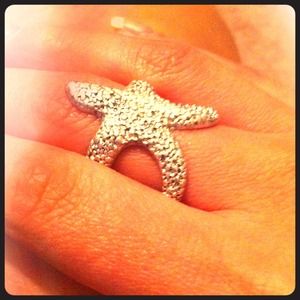 SOLD Starfish silver ring