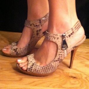 -sold- @mimi2012 Michael Kors snakeskin high heels