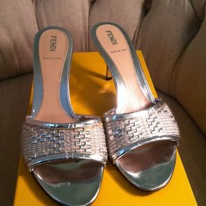 FENDI Shoes - Fendi silver sandals FENDI Shoes - Fendi silver sandals