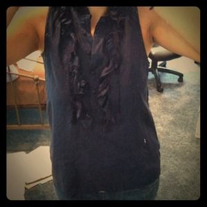J.Crew ruffled silk tank