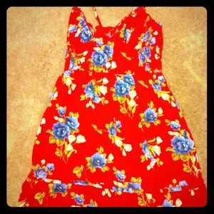Cute flowery spaghetti strap dress