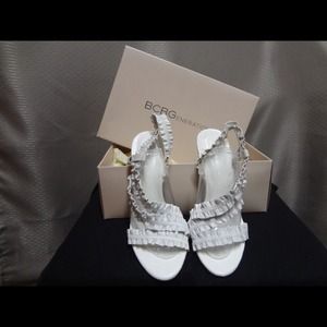 BCBG White Heels